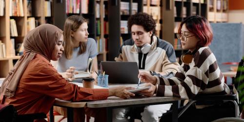 A group of diverse students