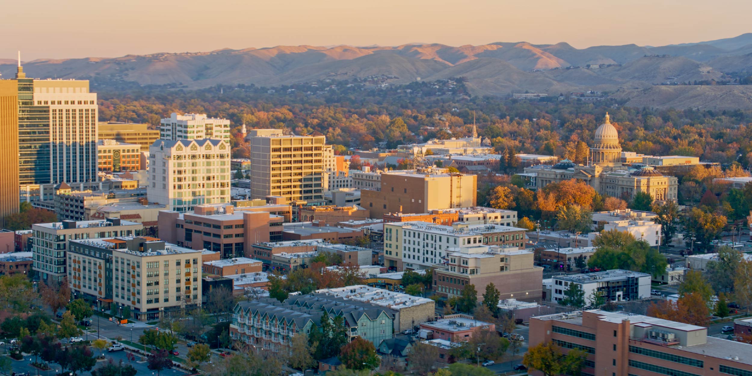An aerial view of Boise, Idaho