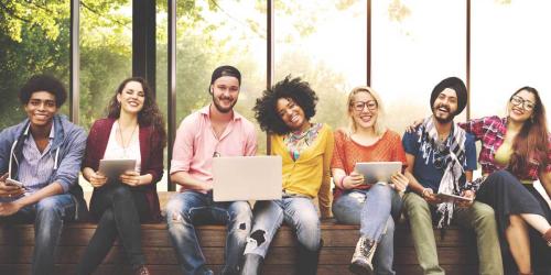 group of adults smiling