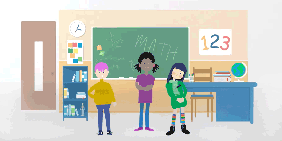 teacher and students in a classroom