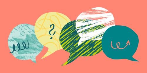 A group of speech bubbles