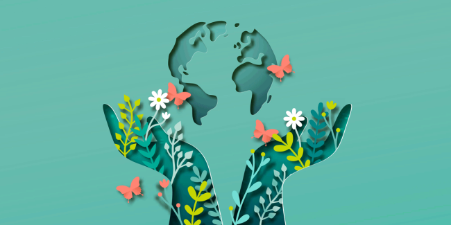 hands opening up to the world